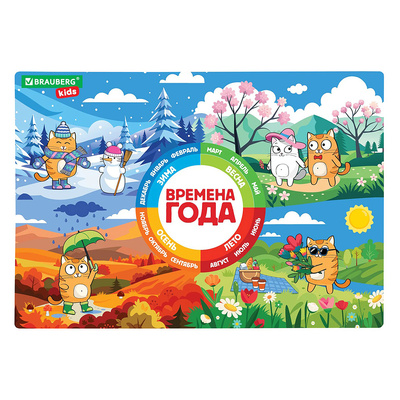 Покрытие настольное цветное, пластик, Brauberg KIDS,
